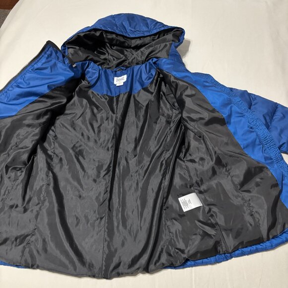 Everlast Puffer Jacket Blue Hooded Zip Front Quilted Coat Women’s M Polyester - Picture 5 of 13